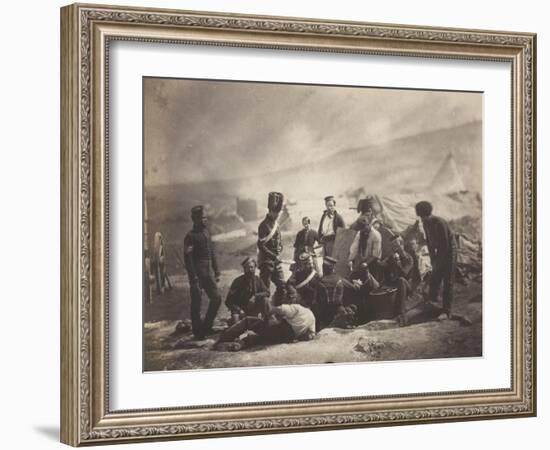 Scène d'un camp militaire pendant la guerre de Crimée : la cantine du 8ème régiment de hussards-Roger Fenton-Framed Giclee Print