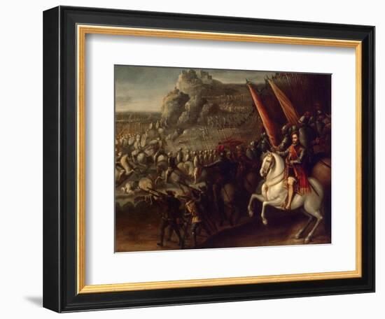 Scene De Bataille  Peinture De Juan De La Corte(1597-1660) 1643 Dim 66,5X88 Cm State Hermitage, Sa-Juan de la Corte-Framed Giclee Print