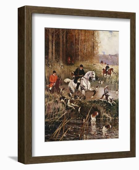 Scene De Chasse a Cour-Rene Princeteau-Framed Giclee Print