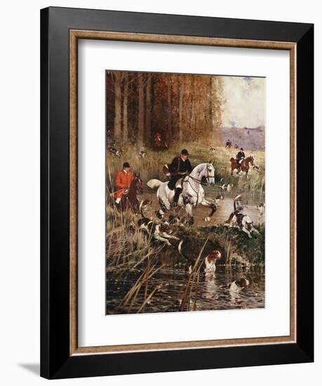 Scene De Chasse a Cour-Rene Princeteau-Framed Giclee Print