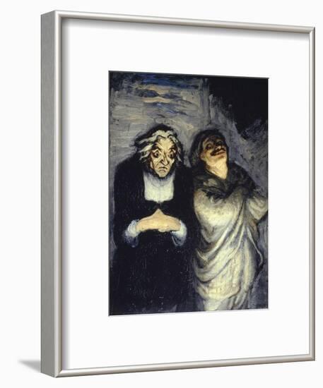 Scene de Comedie-Honore Daumier-Framed Premium Giclee Print