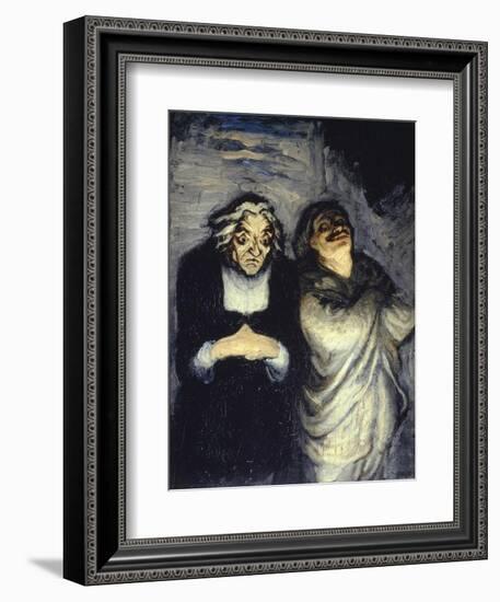 Scene de Comedie-Honore Daumier-Framed Giclee Print