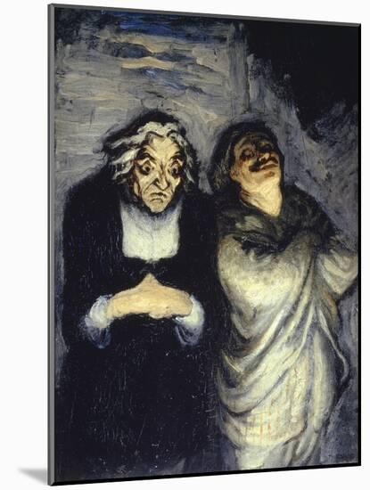 Scene de Comedie-Honore Daumier-Mounted Giclee Print