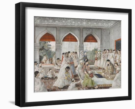 Scène de harem : Dames de cour jouant aux échecs"-null-Framed Giclee Print