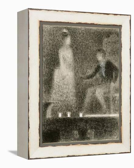 Scène de théâtre, la répétition-Georges Seurat-Framed Premier Image Canvas