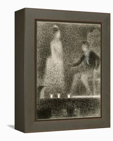 Scène de théâtre, la répétition-Georges Seurat-Framed Premier Image Canvas