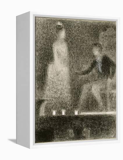 Scène de théâtre, la répétition-Georges Seurat-Framed Premier Image Canvas