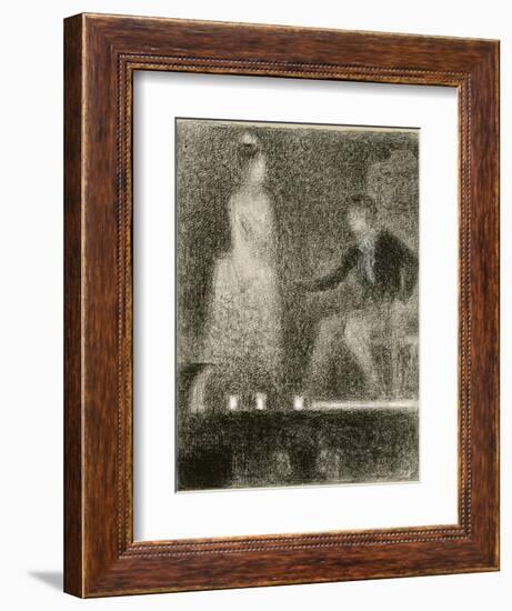 Scène de théâtre, la répétition-Georges Seurat-Framed Giclee Print