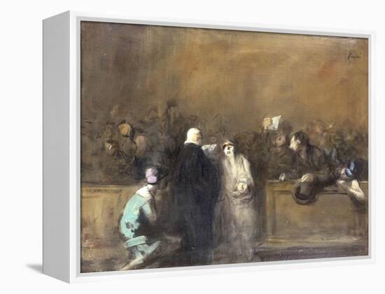 Scene de Tribunal-Jean Louis Forain-Framed Premier Image Canvas