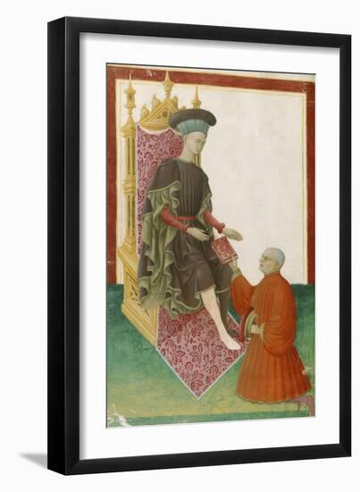 Scene Depicting the Court, Miniature, France 15th Century-null-Framed Giclee Print