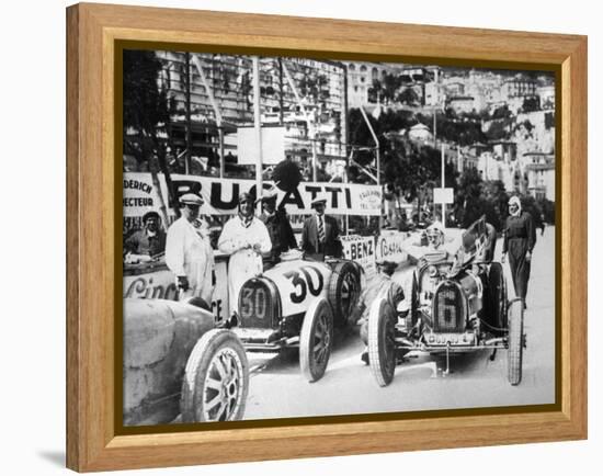 Scene During Practice for the Monaco Grand Prix, 1929-null-Framed Premier Image Canvas