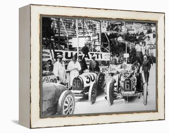 Scene During Practice for the Monaco Grand Prix, 1929-null-Framed Premier Image Canvas