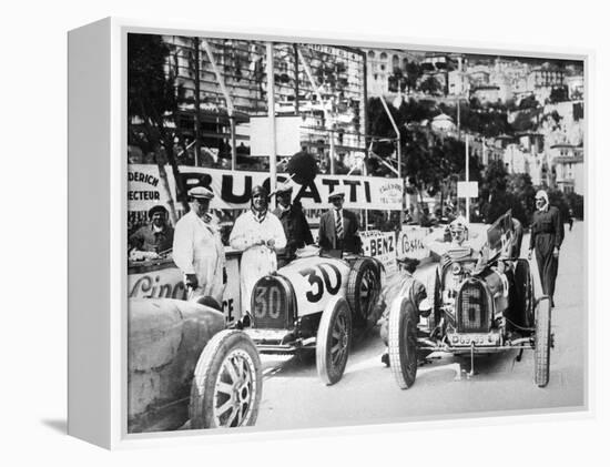 Scene During Practice for the Monaco Grand Prix, 1929-null-Framed Premier Image Canvas