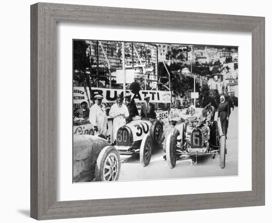 Scene During Practice for the Monaco Grand Prix, 1929-null-Framed Photographic Print