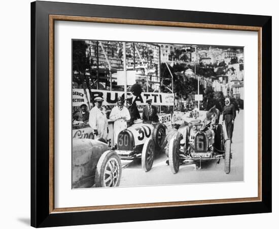 Scene During Practice for the Monaco Grand Prix, 1929-null-Framed Photographic Print