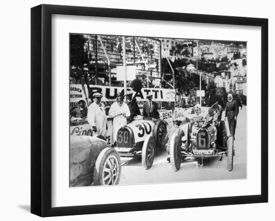 Scene During Practice for the Monaco Grand Prix, 1929-null-Framed Photographic Print