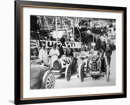 Scene During Practice for the Monaco Grand Prix, 1929-null-Framed Photographic Print