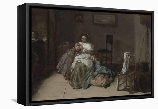 Scène familière. L'épouilleuse-Dirck Hals-Framed Premier Image Canvas