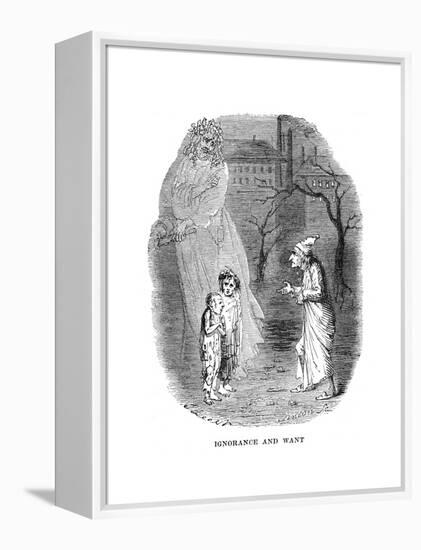 Scene from a Christmas Carol by Charles Dickens, 1843-null-Framed Premier Image Canvas