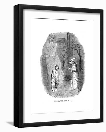 Scene from a Christmas Carol by Charles Dickens, 1843-null-Framed Giclee Print