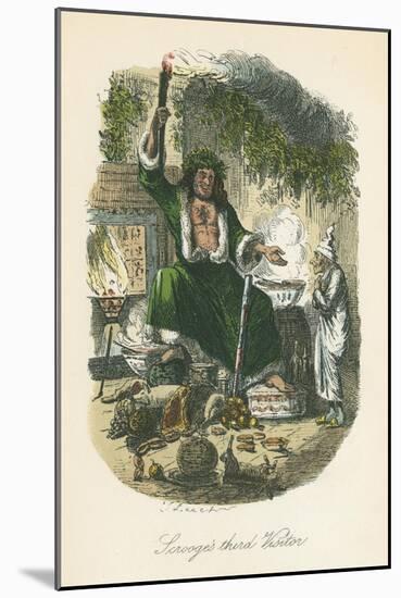 Scene from a Christmas Carol by Charles Dickens, 1843-John Leech-Mounted Giclee Print