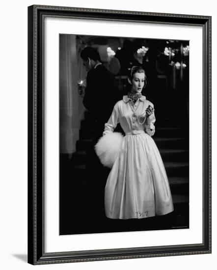 Scene from a Private Fashion Show-Nina Leen-Framed Photographic Print