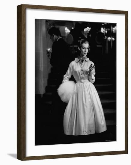 Scene from a Private Fashion Show-Nina Leen-Framed Photographic Print