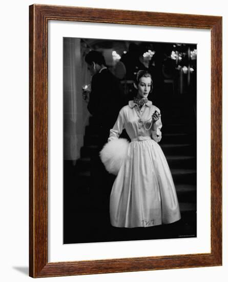 Scene from a Private Fashion Show-Nina Leen-Framed Photographic Print