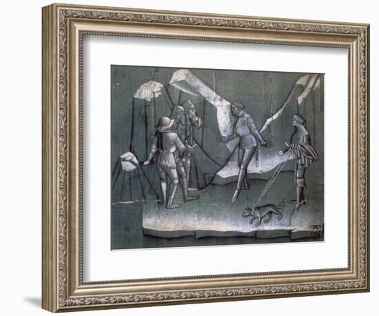 Scene from a Story of Chivalry, C1400-null-Framed Giclee Print