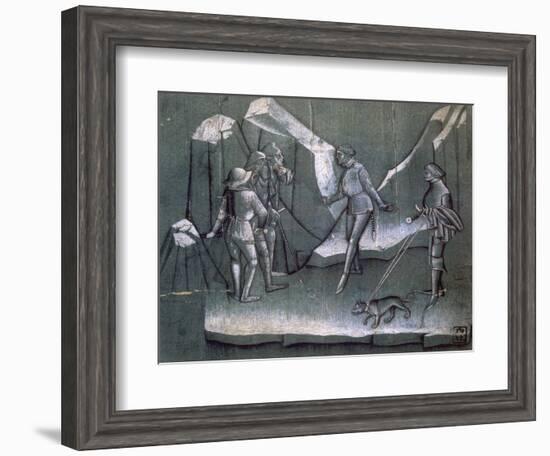 Scene from a Story of Chivalry, C1400-null-Framed Giclee Print