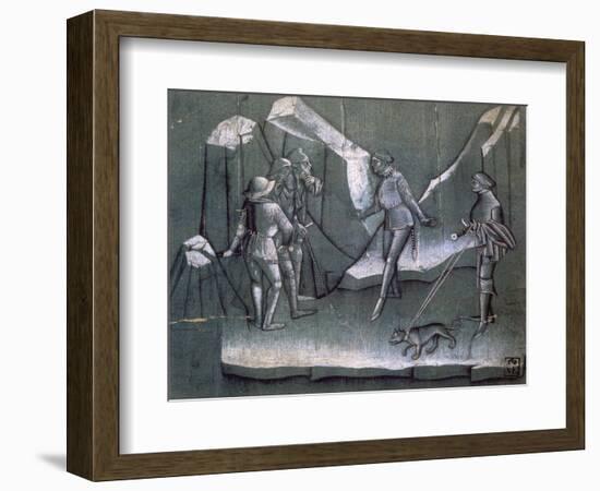 Scene from a Story of Chivalry, C1400-null-Framed Giclee Print