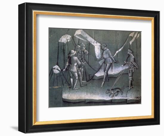 Scene from a Story of Chivalry, C1400-null-Framed Giclee Print