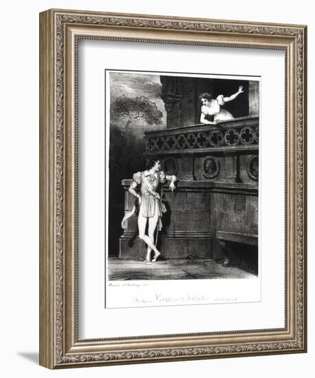 Scene from Act III of "Romeo and Juliet" by William Shakespeare-Achille Deveria-Framed Giclee Print