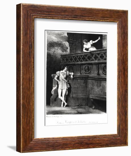 Scene from Act III of "Romeo and Juliet" by William Shakespeare-Achille Deveria-Framed Giclee Print