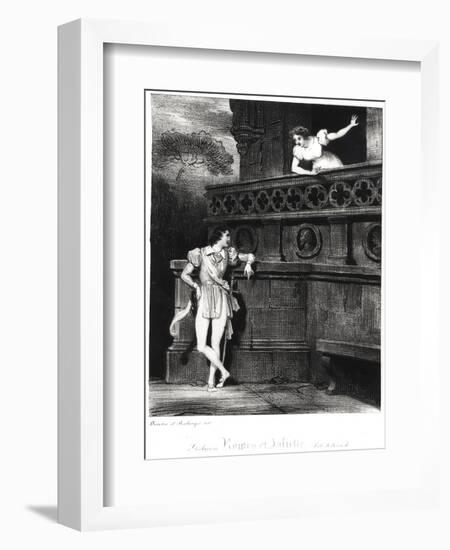 Scene from Act III of "Romeo and Juliet" by William Shakespeare-Achille Deveria-Framed Giclee Print