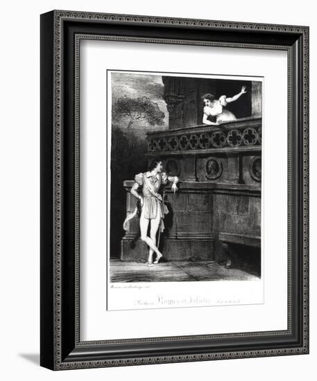 Scene from Act III of "Romeo and Juliet" by William Shakespeare-Achille Deveria-Framed Giclee Print