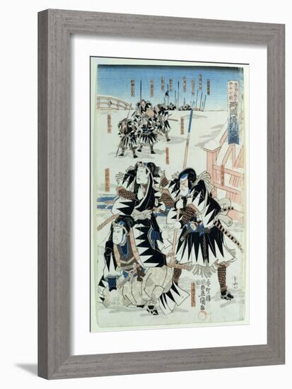 Scene from Act Xi of 'Chiushingura Or, the Loyal League: a Japanese Romance', by Monzayemon…-Utagawa Kunisada-Framed Giclee Print