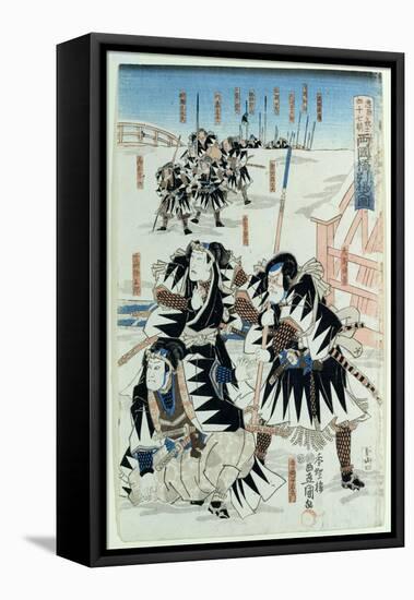 Scene from Act Xi of 'Chiushingura Or, the Loyal League: a Japanese Romance', by Monzayemon…-Utagawa Kunisada-Framed Premier Image Canvas