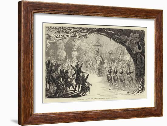 Scene from Aladdin the Great, at Prince's Theatre, Manchester-null-Framed Giclee Print