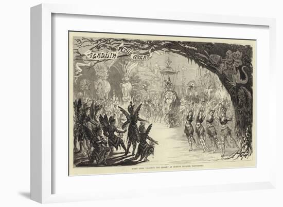 Scene from Aladdin the Great, at Prince's Theatre, Manchester-null-Framed Premium Giclee Print
