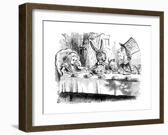 Scene from Alice's Adventures in Wonderland by Lewis Carroll, 1865-John Tenniel-Framed Giclee Print