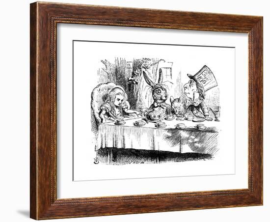 Scene from Alice's Adventures in Wonderland by Lewis Carroll, 1865-John Tenniel-Framed Giclee Print