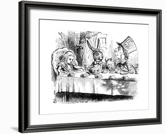 Scene from Alice's Adventures in Wonderland by Lewis Carroll, 1865-John Tenniel-Framed Giclee Print