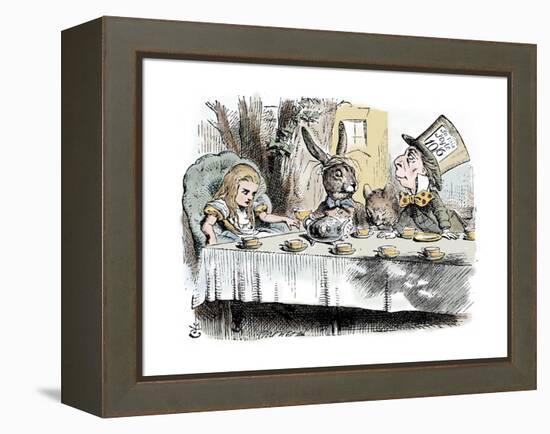 Scene from Alice's Adventures in Wonderland by Lewis Carroll, 1865-John Tenniel-Framed Premier Image Canvas