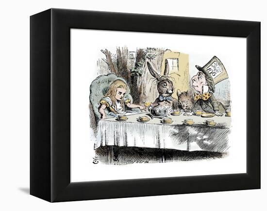 Scene from Alice's Adventures in Wonderland by Lewis Carroll, 1865-John Tenniel-Framed Premier Image Canvas