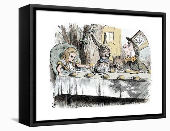 Scene from Alice's Adventures in Wonderland by Lewis Carroll, 1865-John Tenniel-Framed Premier Image Canvas