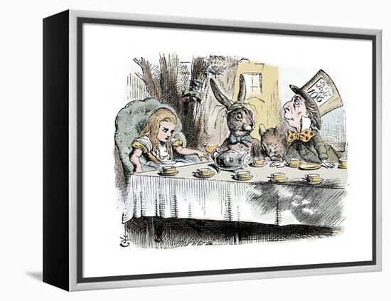 Scene from Alice's Adventures in Wonderland by Lewis Carroll, 1865-John Tenniel-Framed Premier Image Canvas