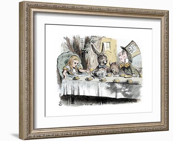 Scene from Alice's Adventures in Wonderland by Lewis Carroll, 1865-John Tenniel-Framed Giclee Print