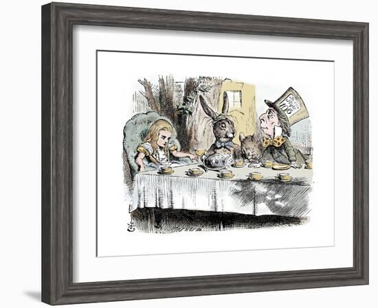 Scene from Alice's Adventures in Wonderland by Lewis Carroll, 1865-John Tenniel-Framed Giclee Print