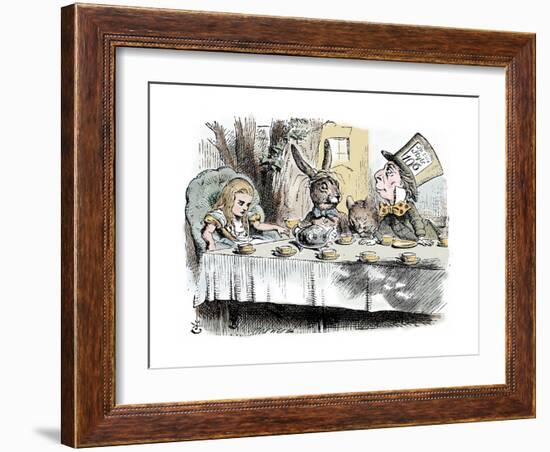 Scene from Alice's Adventures in Wonderland by Lewis Carroll, 1865-John Tenniel-Framed Giclee Print